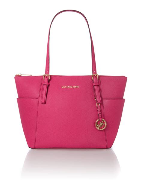 michael kors jet set item md tote ultra pink|michael kors carryall tote.